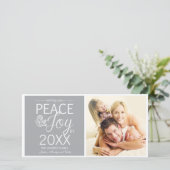 Cartes Pour Fêtes Annuelles Le Nouvel An moderne veut la paix et la joie (Debout devant)