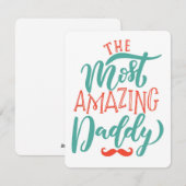Cartes Pour Fêtes Annuelles Le papa le plus incroyable (Devant / Derrière)