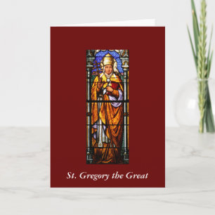 Cartes Pour Fêtes Annuelles Le Pape Saint Grégoire le Grand - Vitrail