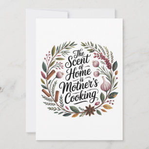 Cartes Pour Fêtes Annuelles Le Parfum De La Maison Est La Cuisine De Mère