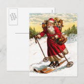 Cartes Pour Fêtes Annuelles Le Père Noël (Devant / Derrière)