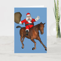 Le Père Noël À Cheval Brown