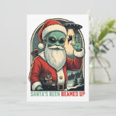 Cartes Pour Fêtes Annuelles Le Père Noël a été téléporté (Debout devant)