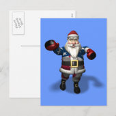Cartes Pour Fêtes Annuelles Le Père Noël À La Journée De La Boxe (Devant / Derrière)