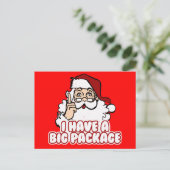 Cartes Pour Fêtes Annuelles Le Père Noël A Un Gros Forfait (Debout devant)