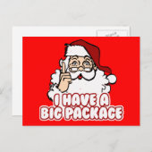 Cartes Pour Fêtes Annuelles Le Père Noël A Un Gros Forfait (Devant / Derrière)