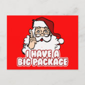 Cartes Pour Fêtes Annuelles Le Père Noël A Un Gros Forfait (Devant)