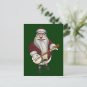 Cartes Pour Fêtes Annuelles Le Père Noël Aime Son Banjo (Debout devant)