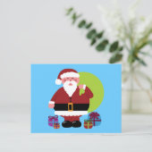 Cartes Pour Fêtes Annuelles Le Père Noël avec des présents (Debout devant)