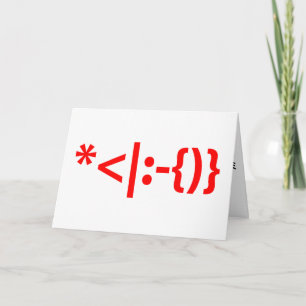 Cartes Pour Fêtes Annuelles Le Père Noël avec la barbe Émoticon de Noël