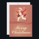 Cartes Pour Fêtes Annuelles Le Père Noël dancing<br><div class="desc">santa claus danse colorée,  musique sourire danseuse funky,  drôle de danse année cool,  joyeux xmas casquette rouge,  fête joyeuse Noël hiver,  plaisir joyeux joyeux joyeux joyeux vacances,  dessin animé santa claus</div>