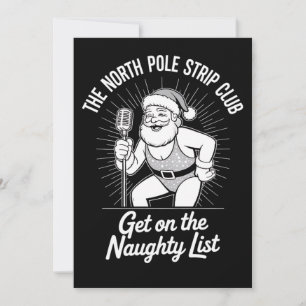 Cartes Pour Fêtes Annuelles Le Père Noël dansant du club de strip-tease du Pôl