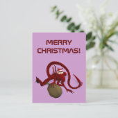 Cartes Pour Fêtes Annuelles Le Père Noël De L'Espace Extérieur (Debout devant)