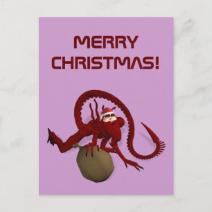 Cartes Pour Fêtes Annuelles Le Père Noël De L'Espace Extérieur