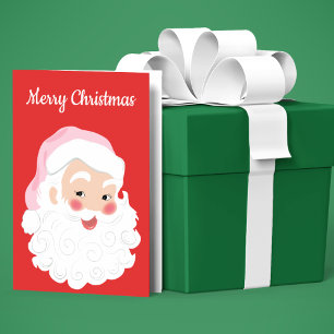 Cartes Pour Fêtes Annuelles Le Père Noël en Casquette rose Noël