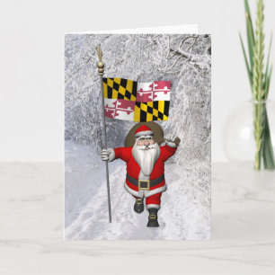 Cartes Pour Fêtes Annuelles Le Père Noël Enregistre Le Maryland