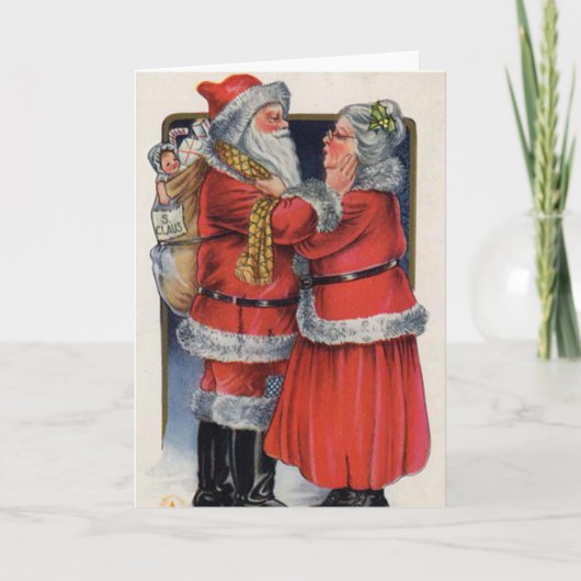 Cartes Pour Fêtes Annuelles Le père noël et Mme (Devant)