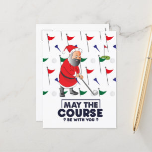 Cartes Pour Fêtes Annuelles Le Père Noël Golfer à Noël Mai Cours H
