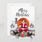 Cartes Pour Fêtes Annuelles Le Père Noël joue avec Noël (Devant / Derrière)