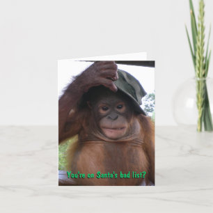 Cartes Pour Fêtes Annuelles Le père noël plaisante vilain ou Nice