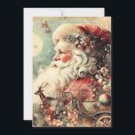 Cartes Pour Fêtes Annuelles Le Père Noël vintage Sleigh Moon présente<br><div class="desc">Elégante carte de voeux de Noël vintage avec le Père Noël, son traîneau et un renne devant une pleine lune le soir de Noël. Personnalisé au dos avec votre message et votre nom. Contactez-moi pour obtenir de l'aide sur votre personnalisation ou pour demander des produits Zazzle correspondants ou coordonnés supplémentaires....</div>