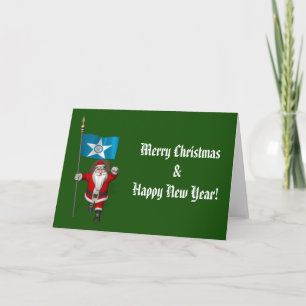 Cartes Pour Fêtes Annuelles Le Père Noël visite Houston Texas