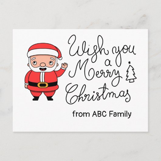 Cartes Pour Fêtes Annuelles Le Père Noël vous souhaite un joyeux Noël à Golfer (Devant)