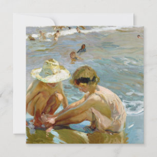 Cartes Pour Fêtes Annuelles Le pied blessé peinture par Joaquin Sorolla