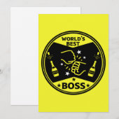 Cartes Pour Fêtes Annuelles Le plus grand patron du monde (Devant / Derrière)