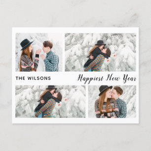 Cartes Pour Fêtes Annuelles le plus heureux nouvel an chic moderne multi photo
