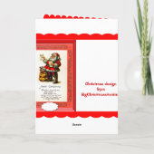 Cartes Pour Fêtes Annuelles Le poème de Père Noël (Dos)