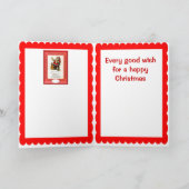 Cartes Pour Fêtes Annuelles Le poème de Père Noël (Intérieur)