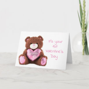 CARTES POUR FÊTES ANNUELLES LE "PREMIER JOUR DE LA VALENTINE" DE BÉBÉ