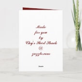 Cartes Pour Fêtes Annuelles Le Prince De La Paix (Dos)