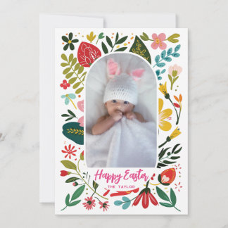 Cartes Pour Fêtes Annuelles Le printemps mignon fleurit Blessful Baby's Easter