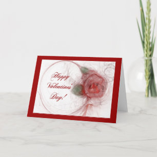 Cartes Pour Fêtes Annuelles Le ~ ROSE de VALENTINE sur le blanc