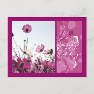 Cartes Pour Fêtes Annuelles Le rose fleurit le concepteur floral de nature