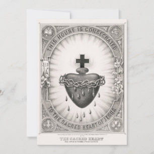Cartes Pour Fêtes Annuelles Le Sacré-Cœur - Cette Maison Est Consacrée À Th