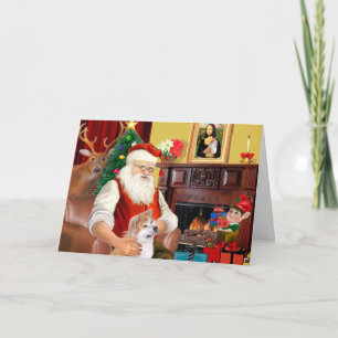 Cartes Pour Fêtes Annuelles Le Shiba Inu de Santa (lkup)