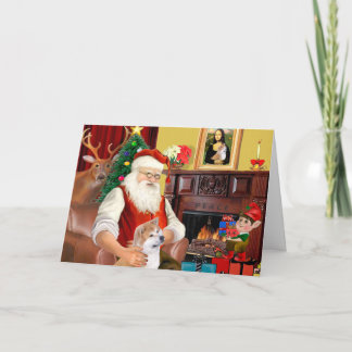 Cartes Pour Fêtes Annuelles Le Shiba Inu de Santa (lkup)