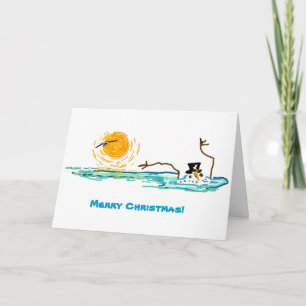 Cartes Pour Fêtes Annuelles Le Snowman de Floride