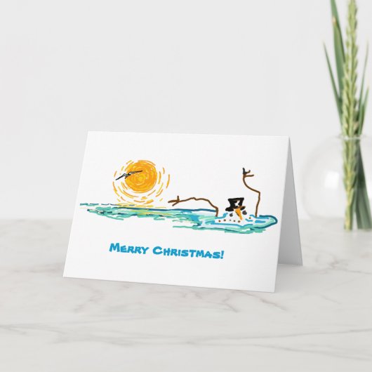 Cartes Pour Fêtes Annuelles Le Snowman de Floride (Devant)