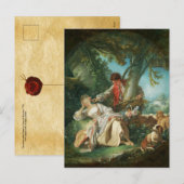 Cartes Pour Fêtes Annuelles Le sommeil interrompu par François Boucher (Devant / Derrière)