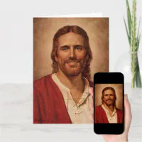 CARTE POSTALE HEUREUSES PAQUES - JESUS ET SES AGNEAUX