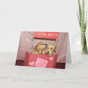 Cartes Pour Fêtes Annuelles Le stand de baiser d'or de la Saint-Valentin