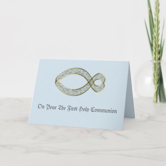 Cartes Pour Fêtes Annuelles Le symbole du Fish Christian. (Devant)