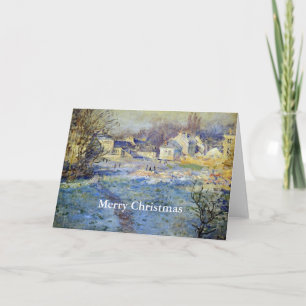 Cartes Pour Fêtes Annuelles Le tableau de Monet, White Frost, "Joyeux Noël"