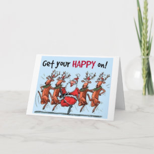 CARTES POUR FÊTES ANNUELLES LE TEMPS DE FAIRE LA FÊTE COMMENCE À DIRE DANSER P