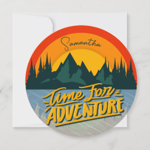 Cartes Pour Fêtes Annuelles Le temps de l'aventure   camping   voyage