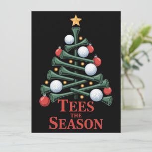 Cartes Pour Fêtes Annuelles Le thé est la saison de golf drôle de Noël arbre d